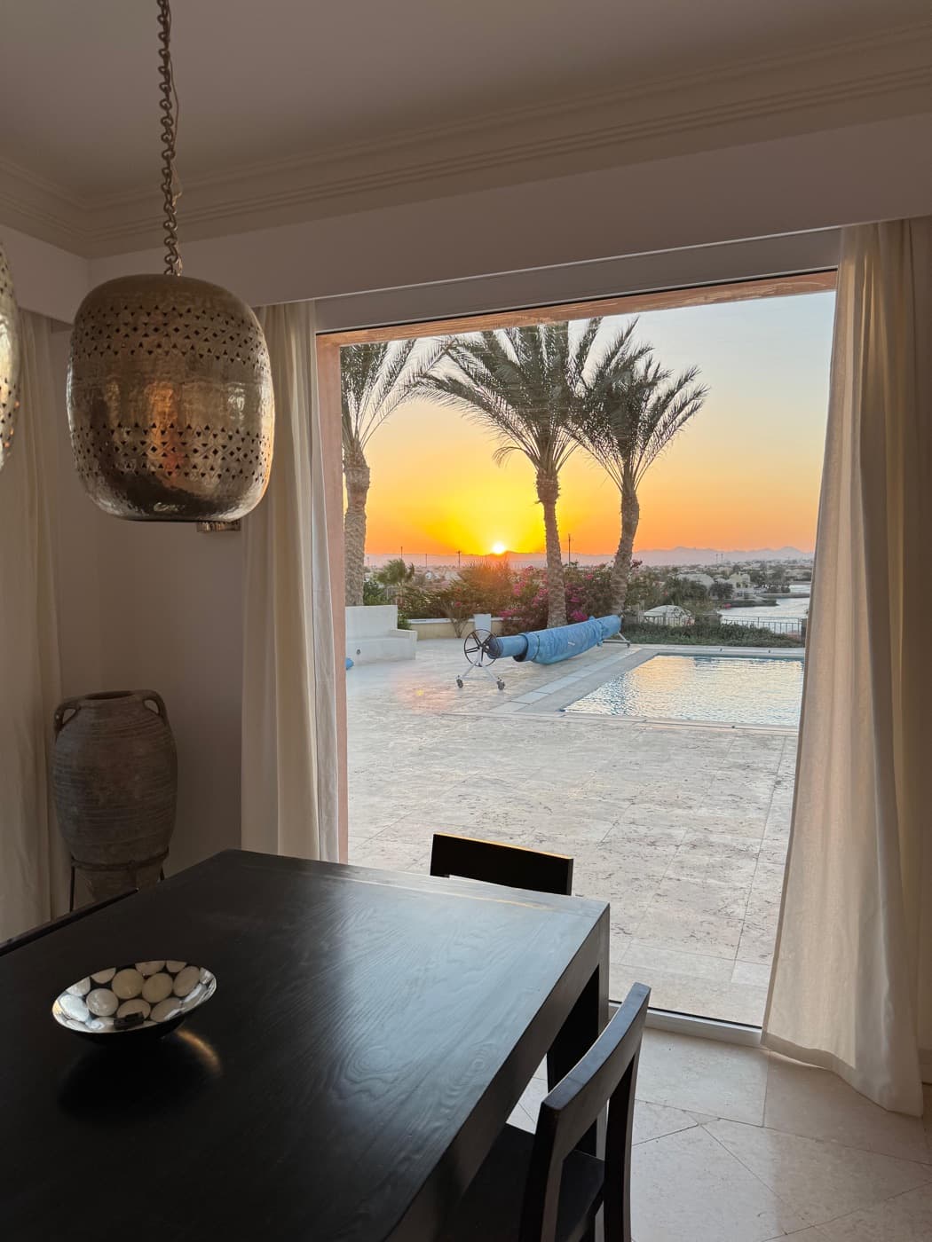 Dinner with a front-row sunset