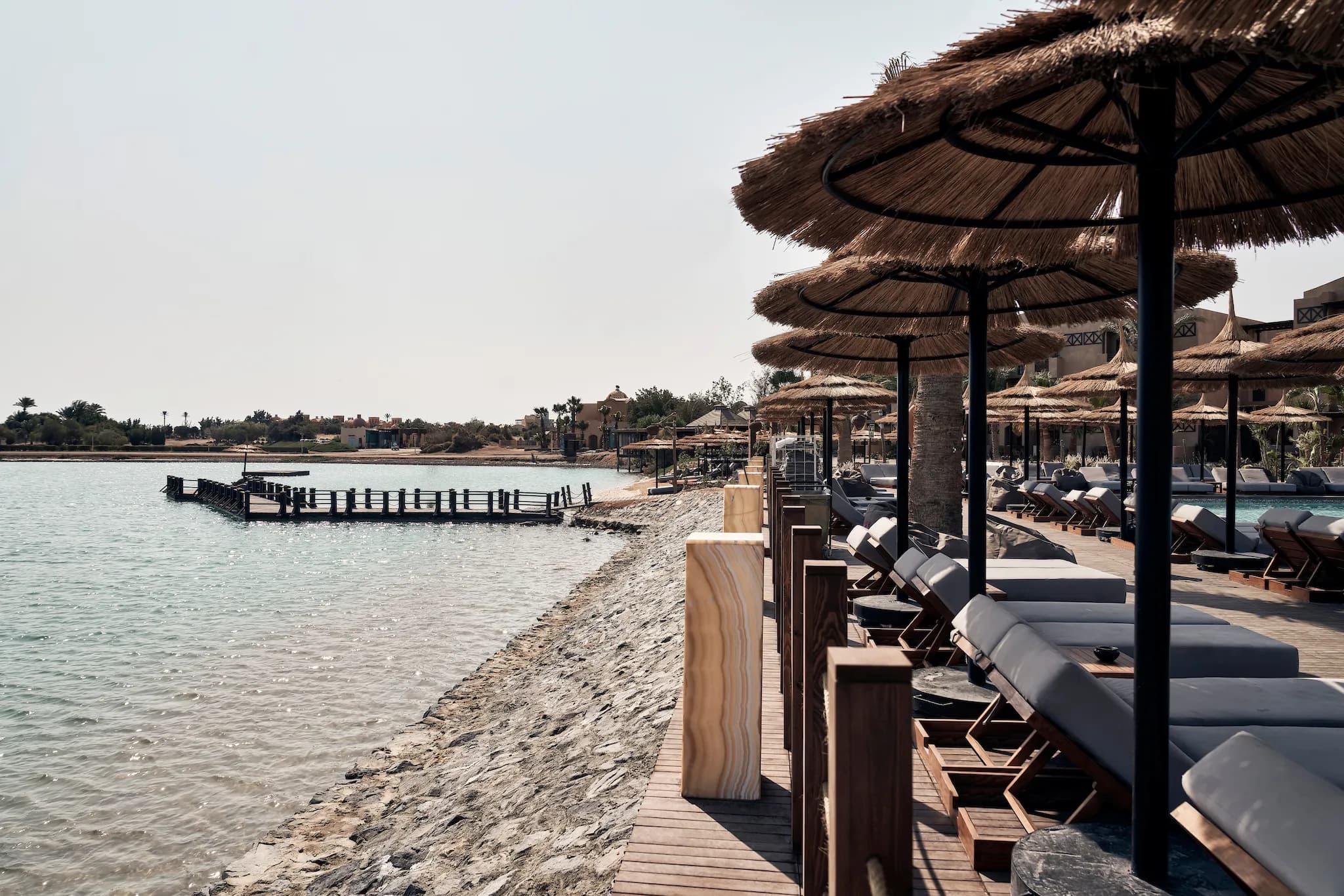 A lagoon beach in El Gouna